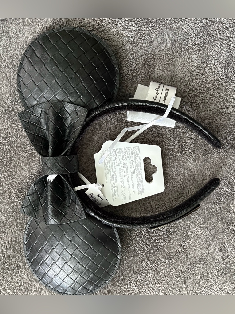 Loungefly Black Woven Bow Ear Headband